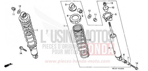 KISSEN, HINTEN CB450SG de 1986